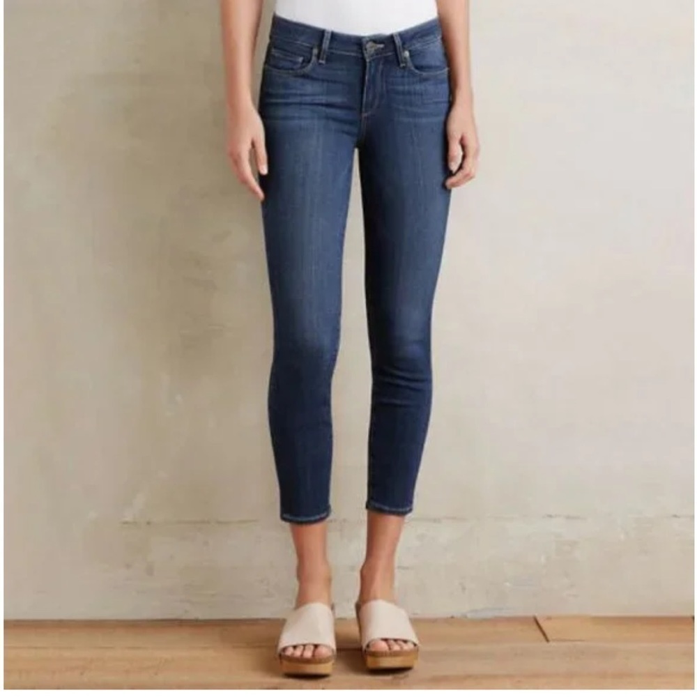 Paige Verdugo cropped Whiskered Skinny Jeans